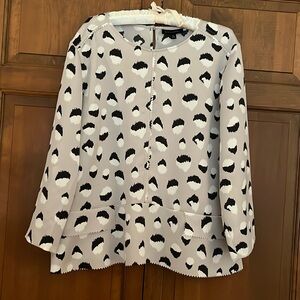 Long sleeve animal print top by Banana Republic.